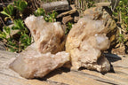 Natural Smokey Quartz Clusters x 3 From Luena, Congo - Toprock Gemstones and Minerals 