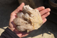 Natural Smokey Quartz Clusters x 3 From Luena, Congo - Toprock Gemstones and Minerals 