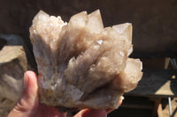 Natural Smokey Quartz Clusters x 3 From Luena, Congo - Toprock Gemstones and Minerals 