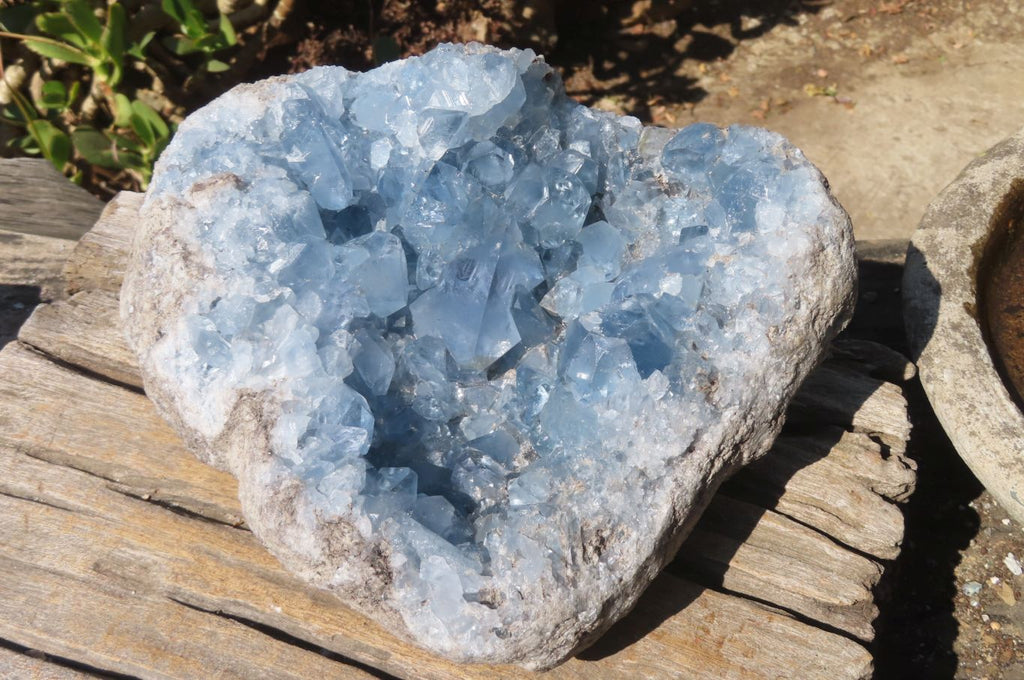 Natural Celestite Geode x 1 From Sakoany, Madagascar - Toprock Gemstones and Minerals 