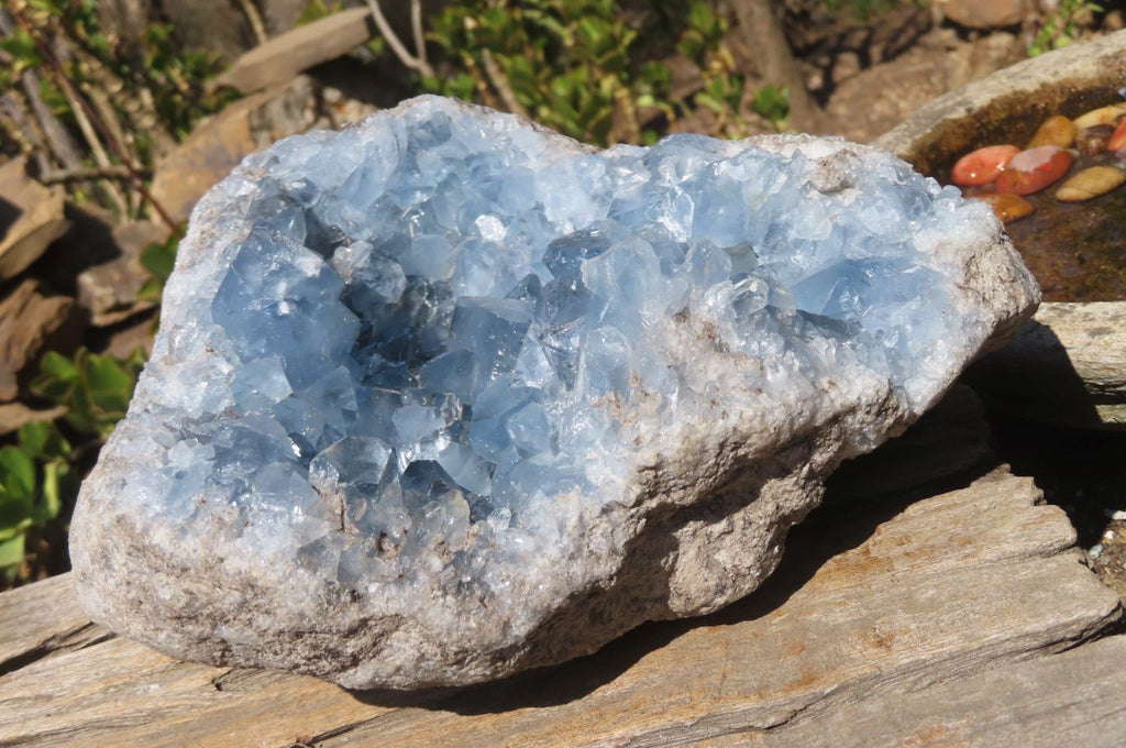 Natural Celestite Geode x 1 From Sakoany, Madagascar - Toprock Gemstones and Minerals 