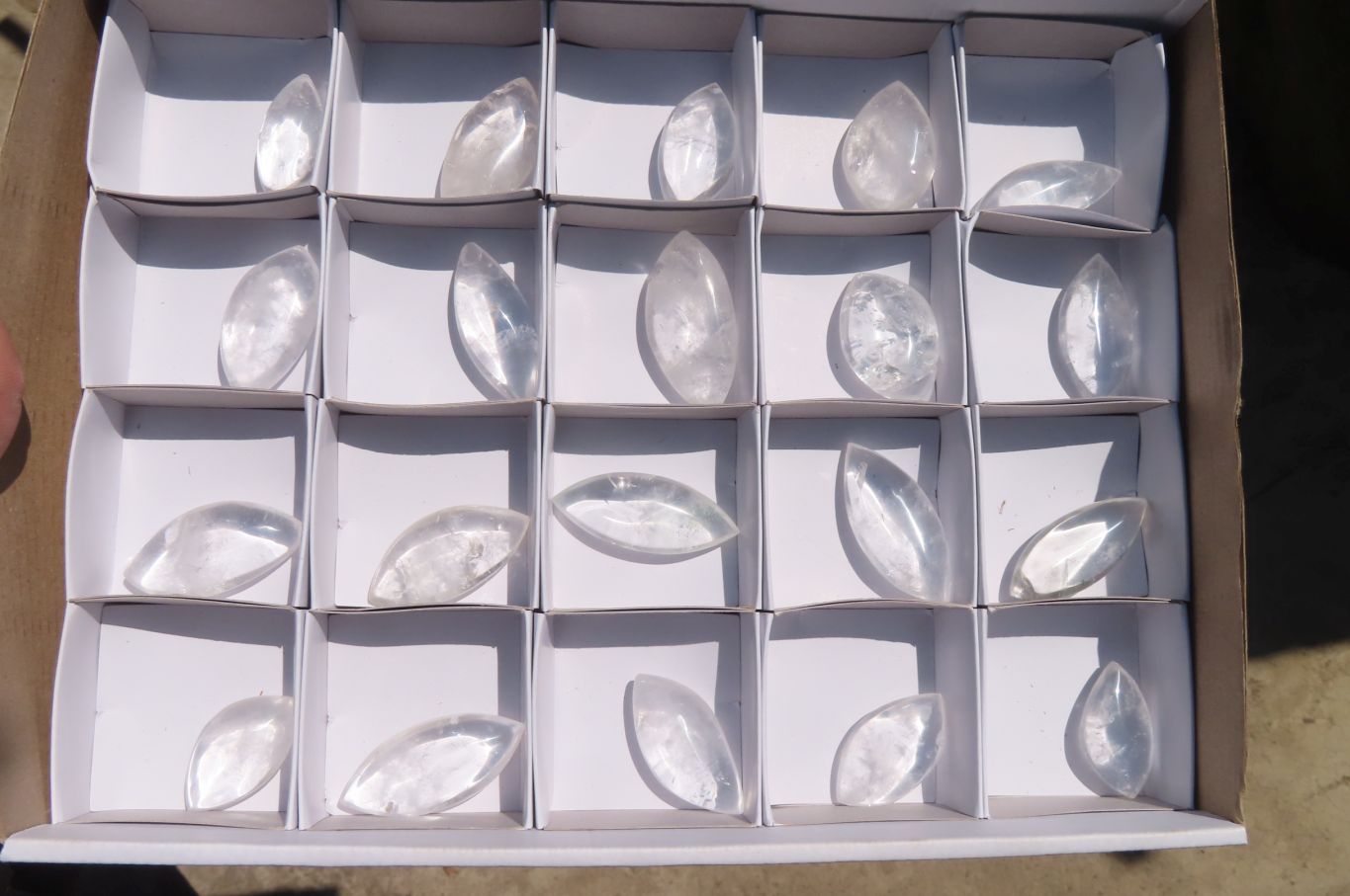 Polished Clear Quartz "Angel Tears" Pendant Pieces x 20 From Madagascar - Toprock Gemstones and Minerals 