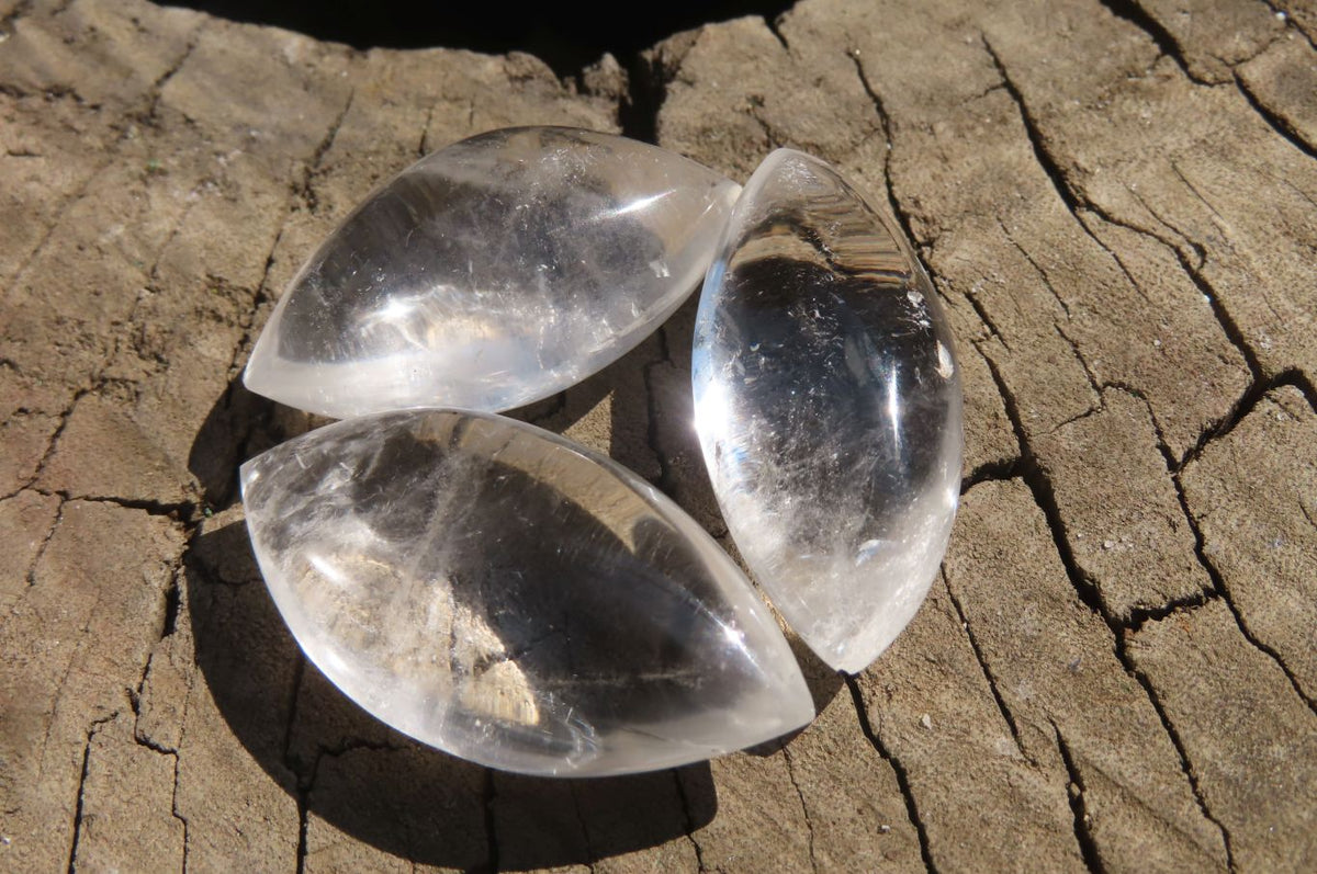 Polished Clear Quartz "Angel Tears" Pendant Pieces x 20 From Madagascar - Toprock Gemstones and Minerals 