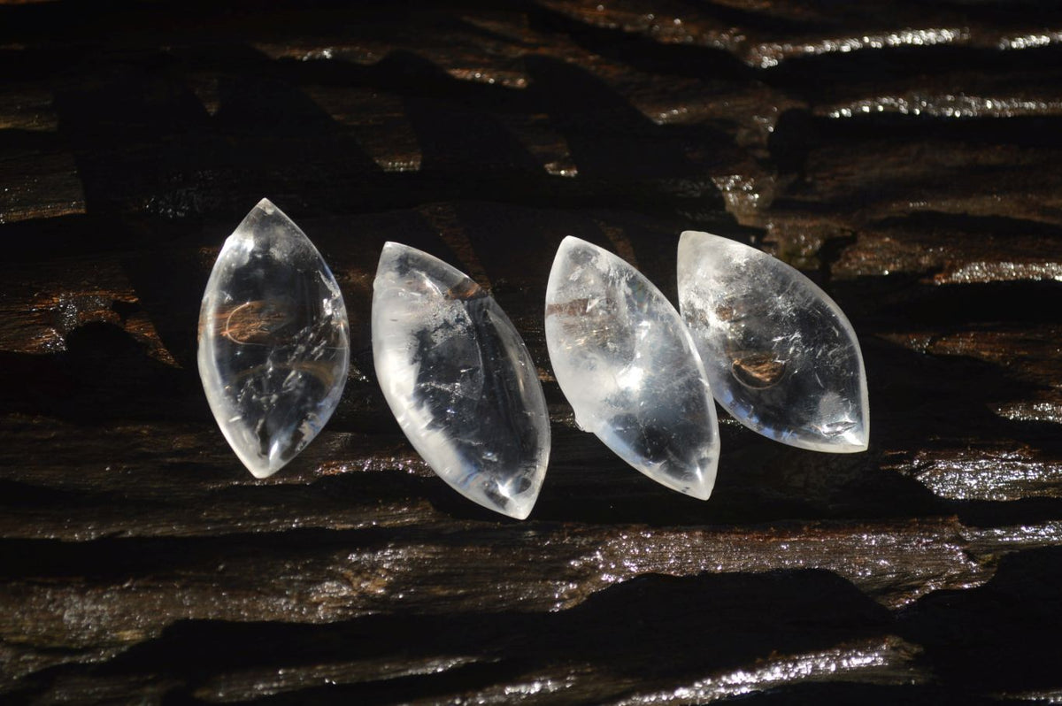 Polished Clear Quartz "Angel Tears" Pendant Pieces x 20 From Madagascar - Toprock Gemstones and Minerals 
