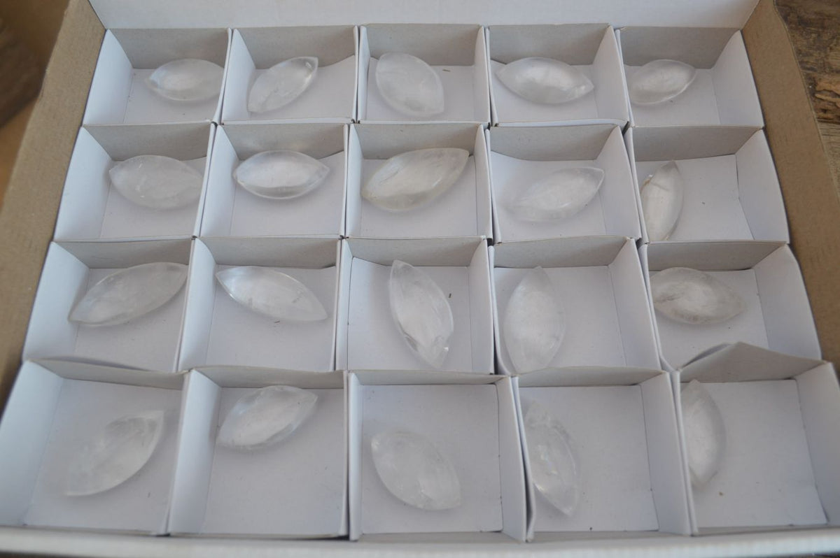 Polished Clear Quartz "Angel Tears" Pendant Pieces x 20 From Madagascar - Toprock Gemstones and Minerals 