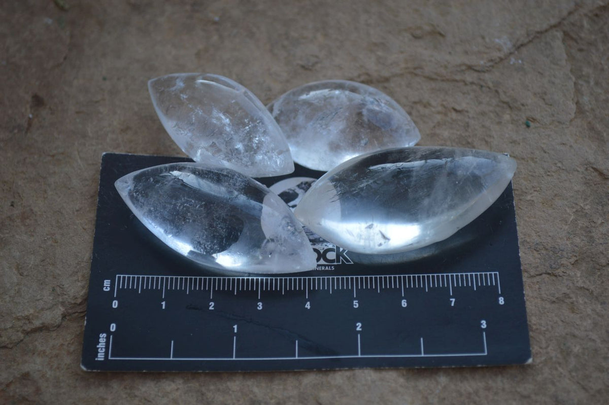 Polished Clear Quartz "Angel Tears" Pendant Pieces x 20 From Madagascar - Toprock Gemstones and Minerals 