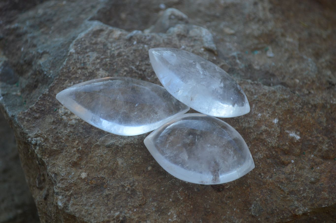 Polished Clear Quartz "Angel Tears" Pendant Pieces x 20 From Madagascar - Toprock Gemstones and Minerals 