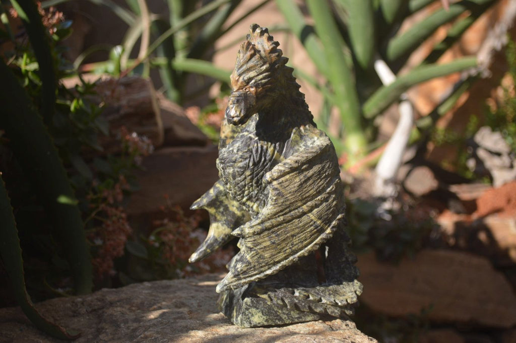 Polished Leopard Stone Welsh Dragon Carving x 1 From Zimbabwe - Toprock Gemstones and Minerals 