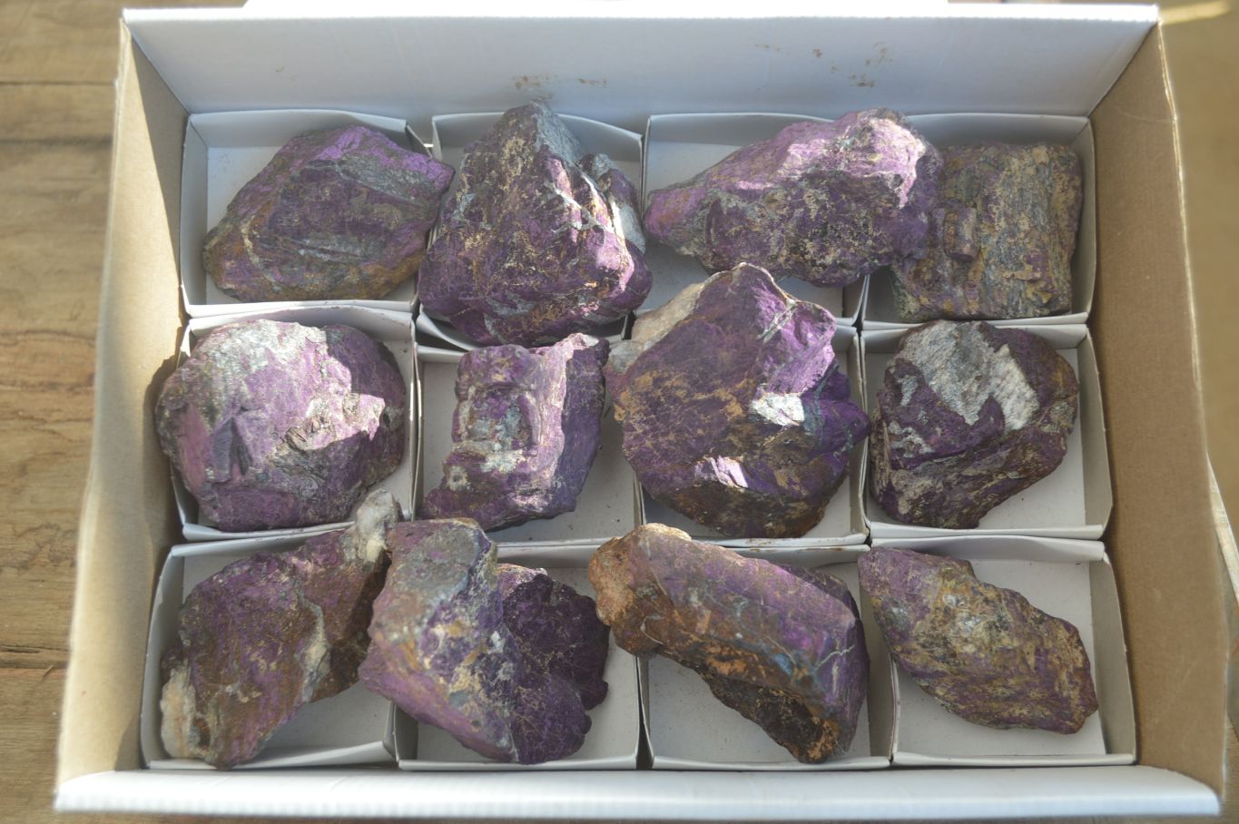 Natural Metallic Purpurite Cobbed Specimens x 12 From Erongo, Namibia - Toprock Gemstones and Minerals 