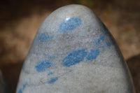 Polished Blue Spinel Quartz Standing Free Forms x 2 From Madagascar - Toprock Gemstones and Minerals 