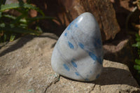 Polished Blue Spinel Quartz Standing Free Forms x 2 From Madagascar - Toprock Gemstones and Minerals 