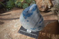 Polished Blue Spinel Quartz Standing Free Forms x 2 From Madagascar - Toprock Gemstones and Minerals 