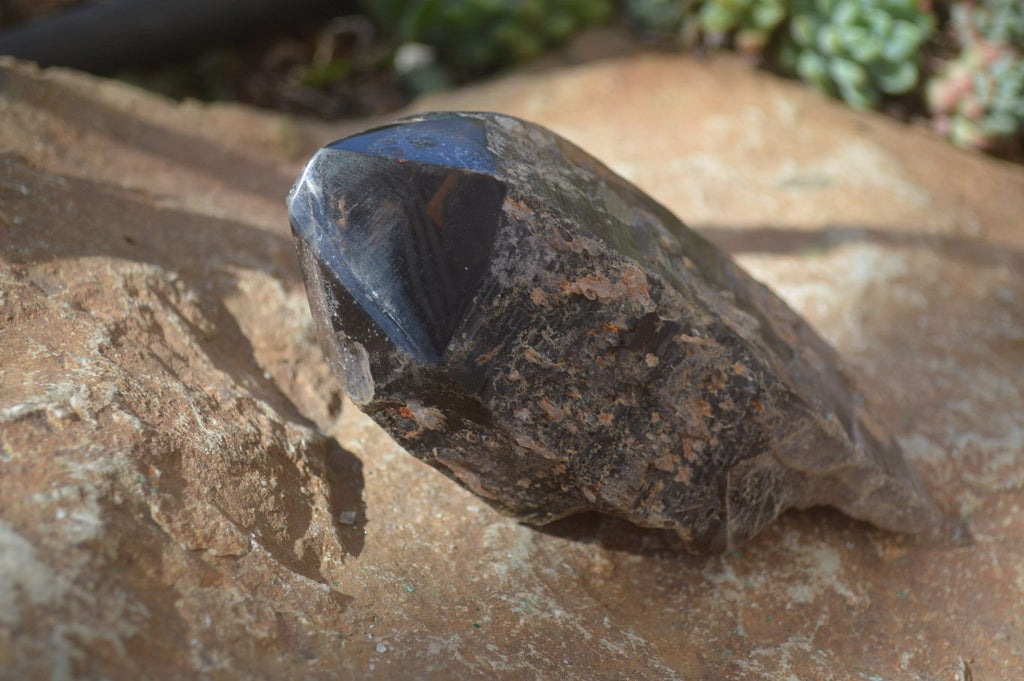 Natural Half Polished Smokey Quartz Crystals x 2 From Zomba, Malawi - Toprock Gemstones and Minerals 