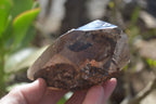 Natural Half Polished Smokey Quartz Crystals x 2 From Zomba, Malawi - Toprock Gemstones and Minerals 