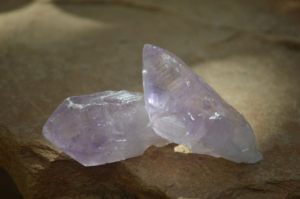 Natural Jacaranda Amethyst Single Crystals x 35 From Mumbwa, Zambia - Toprock Gemstones and Minerals 