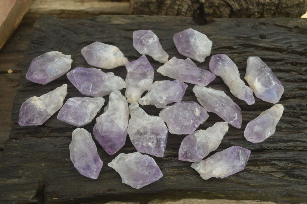 Natural Jacaranda Amethyst Single Crystals x 35 From Mumbwa, Zambia - Toprock Gemstones and Minerals 