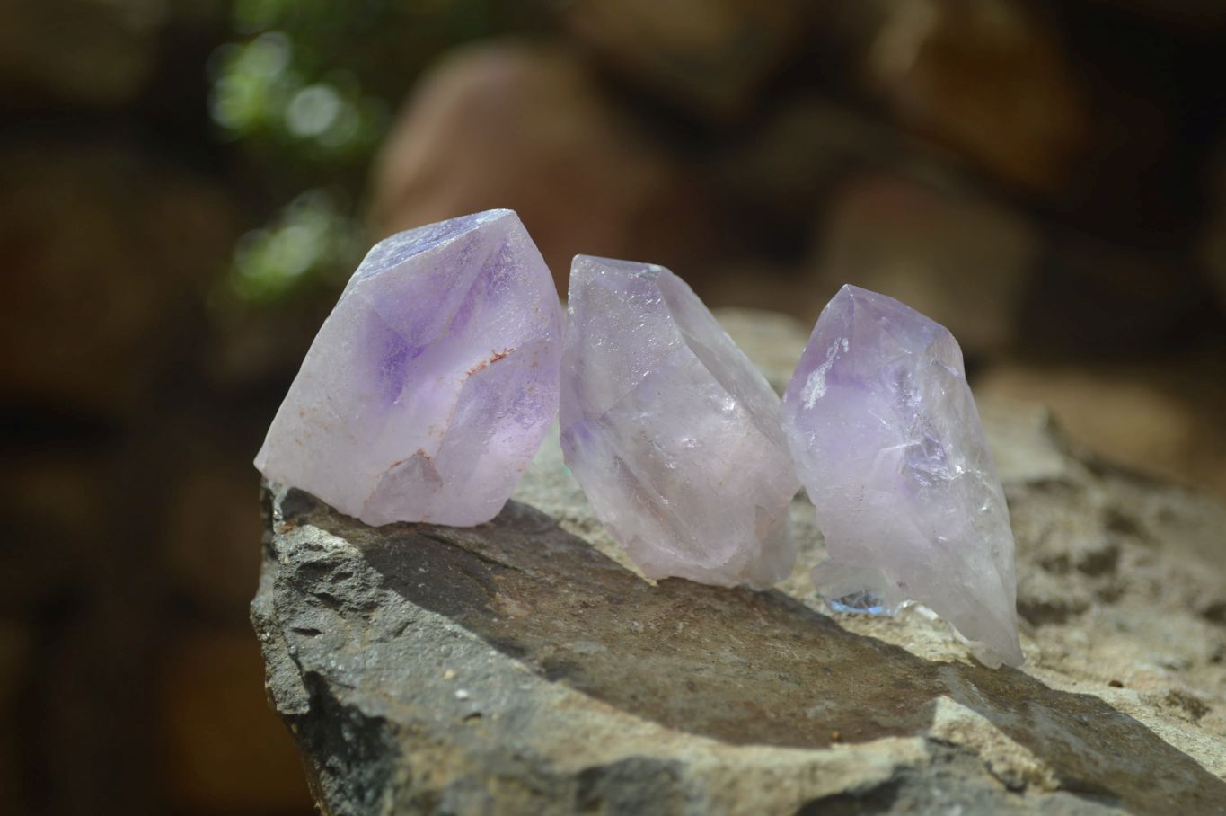 Natural Jacaranda Amethyst Single Crystals x 35 From Mumbwa, Zambia - Toprock Gemstones and Minerals 