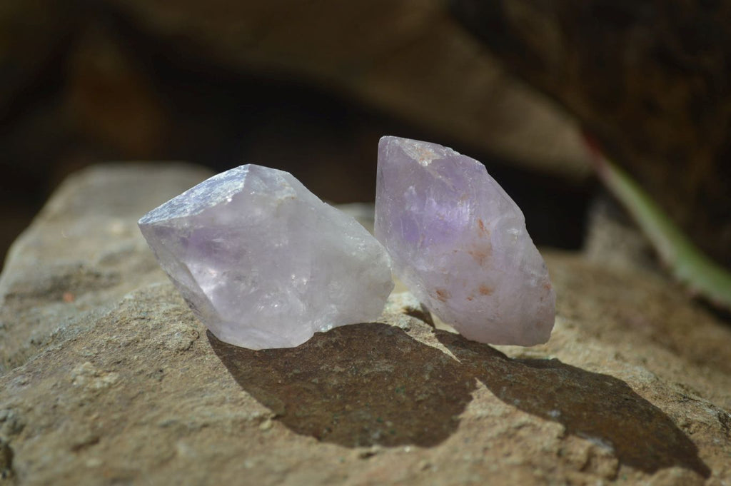 Natural Jacaranda Amethyst Single Crystals x 35 From Mumbwa, Zambia - Toprock Gemstones and Minerals 