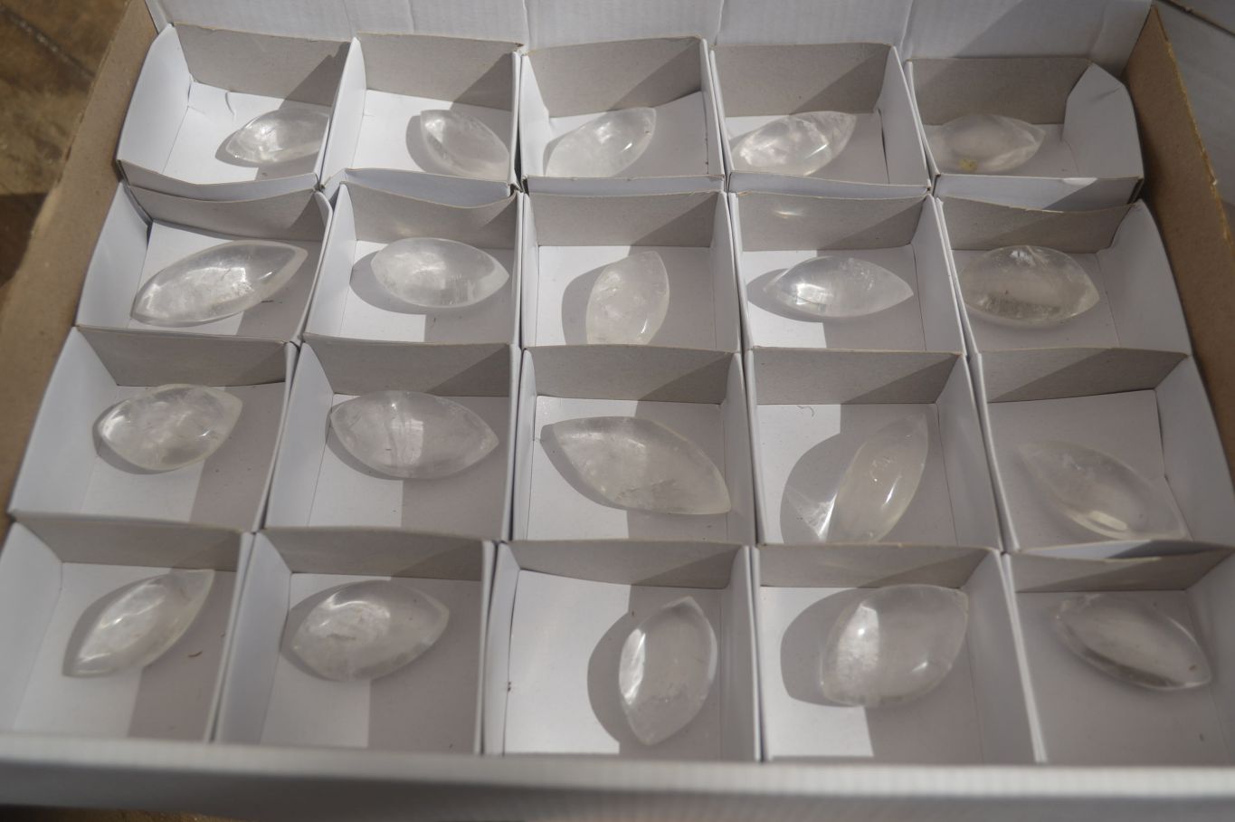 Polished Clear Quartz "Angel Tears" Pendant Pieces x 20 From Madagascar - Toprock Gemstones and Minerals 