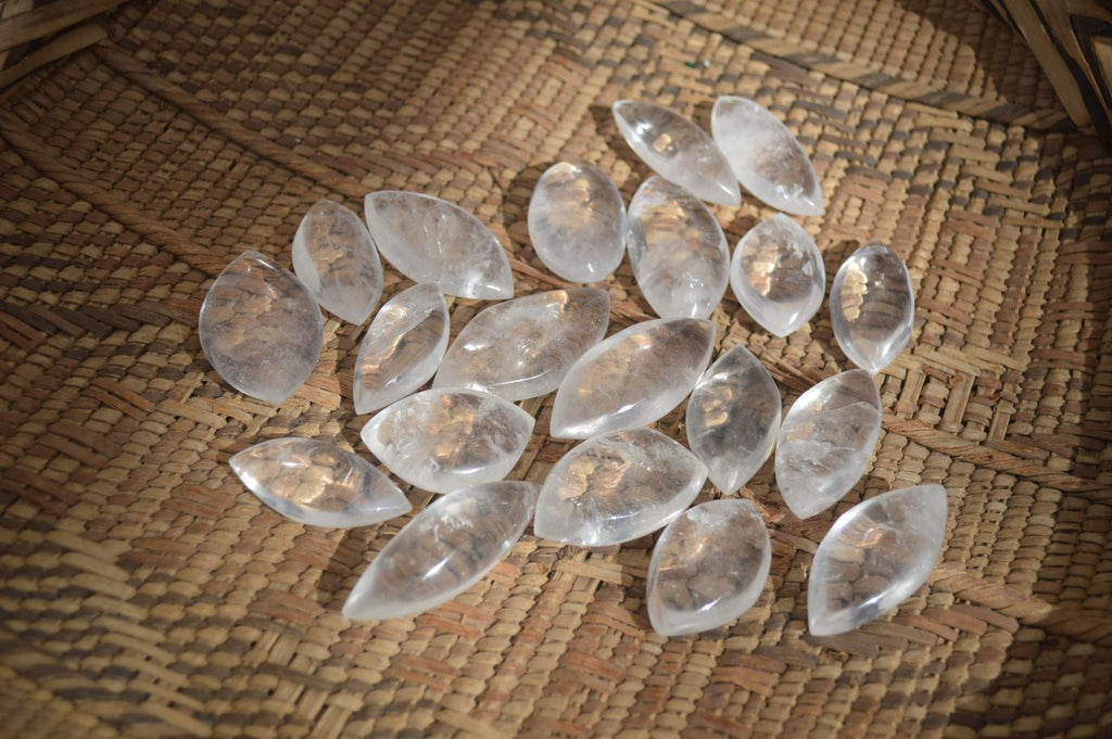 Polished Clear Quartz "Angel Tears" Pendant Pieces x 20 From Madagascar - Toprock Gemstones and Minerals 