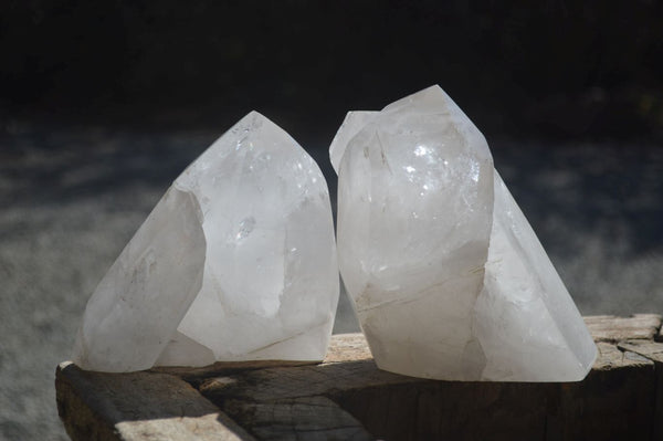 Polished Quartz Clusters x 2 From Madagascar