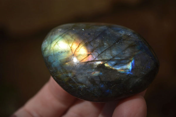 Polished Labradorite Galet / Palm Stones x 12 From Tulear, Madagascar - Toprock Gemstones and Minerals 