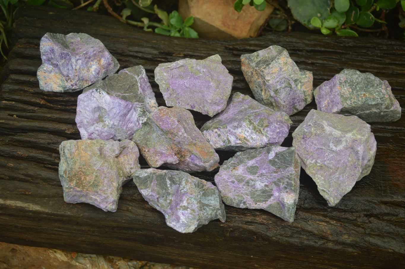 Natural Stichtite & Serpentine Cobbed Specimens x 12 From Barberton, South Africa - Toprock Gemstones and Minerals 