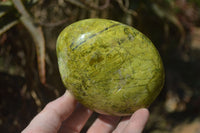Polished Green Opal Standing Free Forms x 2 From Madagascar - Toprock Gemstones and Minerals 