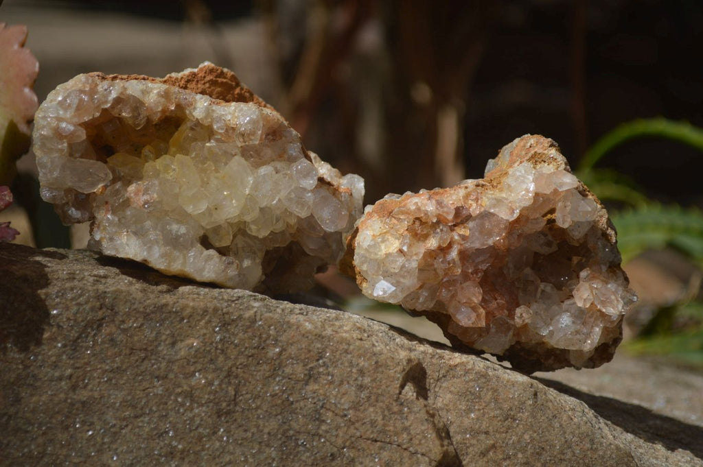 Natural Limonite Quartz Clusters x 13 From Mwinilunga, Zambia - Toprock Gemstones and Minerals 