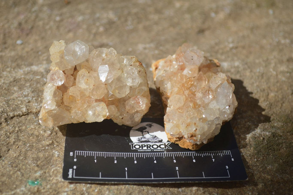Natural Limonite Quartz Clusters x 13 From Mwinilunga, Zambia - Toprock Gemstones and Minerals 