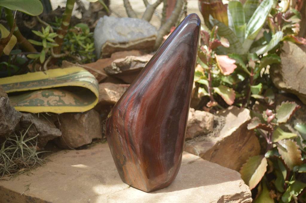 Polished Banded Tiger Iron Jasper Standing Free Form x 1 From Prieska, Northern Cape - Toprock Gemstones and Minerals 