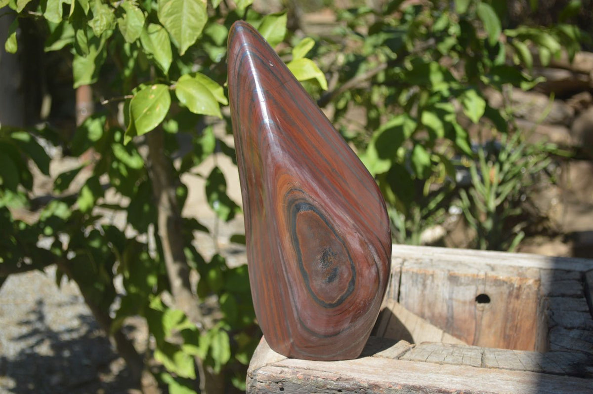 Polished Banded Tiger Iron Jasper Standing Free Form x 1 From Prieska, Northern Cape - Toprock Gemstones and Minerals 