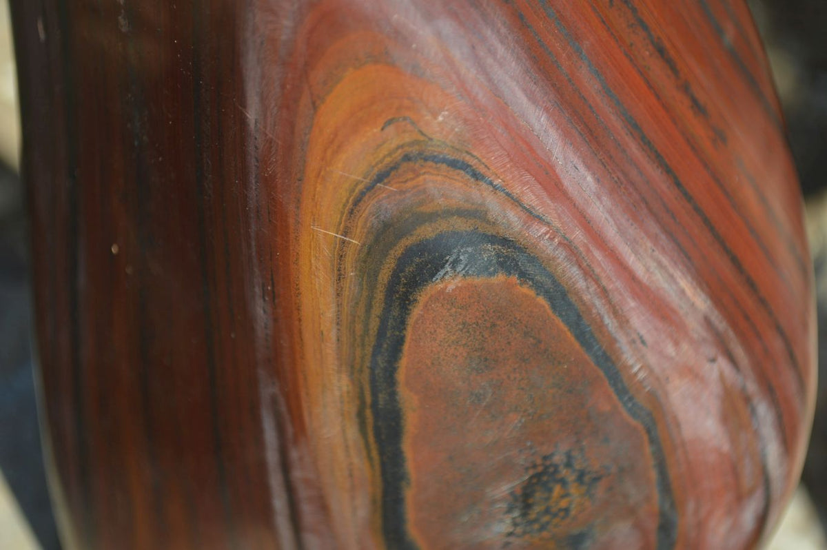 Polished Banded Tiger Iron Jasper Standing Free Form x 1 From Prieska, Northern Cape - Toprock Gemstones and Minerals 