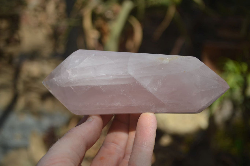 Polished Rose Quartz Points x 3 From Madagascar - Toprock Gemstones and Minerals 