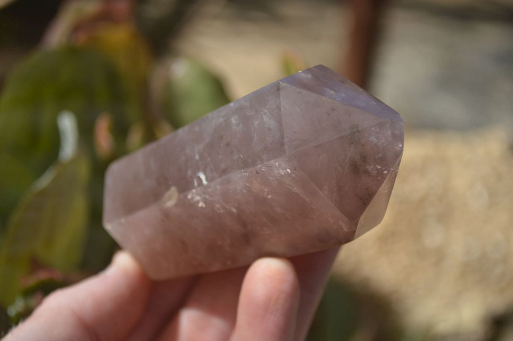 Polished Rose Quartz Points x 3 From Madagascar - Toprock Gemstones and Minerals 