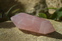 Polished Rose Quartz Points x 3 From Madagascar - Toprock Gemstones and Minerals 