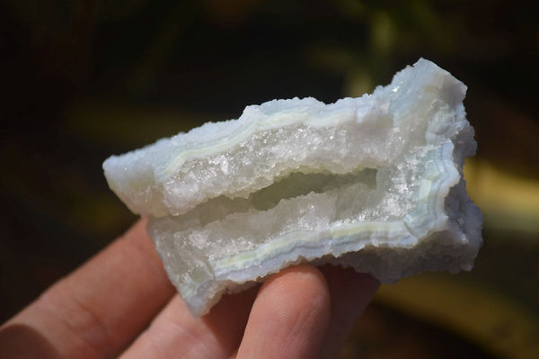 Natural Etched Blue Chalcedony Specimens x 12 From Nsanje, Malawi - Toprock Gemstones and Minerals 