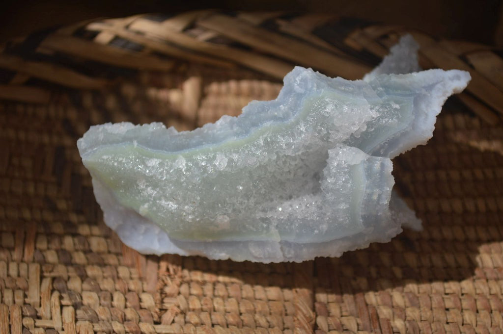 Natural Etched Blue Chalcedony Specimens x 12 From Nsanje, Malawi - Toprock Gemstones and Minerals 