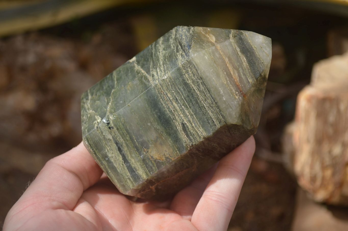 Polished Fuchsite Quartz Points x 3 From Madagascar - Toprock Gemstones and Minerals 