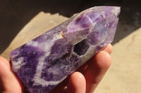 Polished Chevron Amethyst Crystals x 3 From Zambia - Toprock Gemstones and Minerals 
