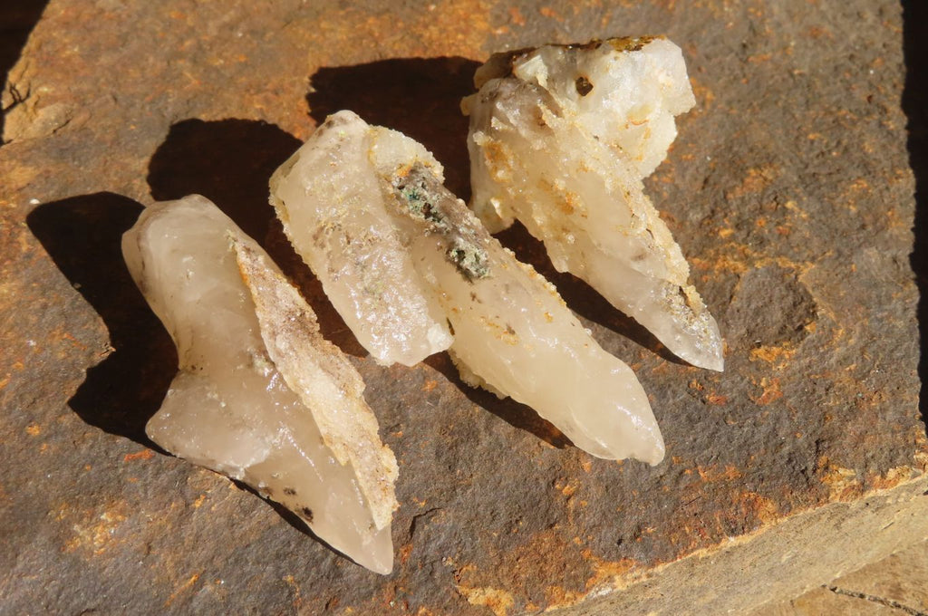 Natural Drusy Quartz Coated Calcite Pseudomorph Specimens x 20 From Alberts Mountain, Lesotho - Toprock Gemstones and Minerals 