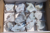 Natural Etched Blue Chalcedony Specimens x 12 From Nsanje, Malawi - Toprock Gemstones and Minerals 
