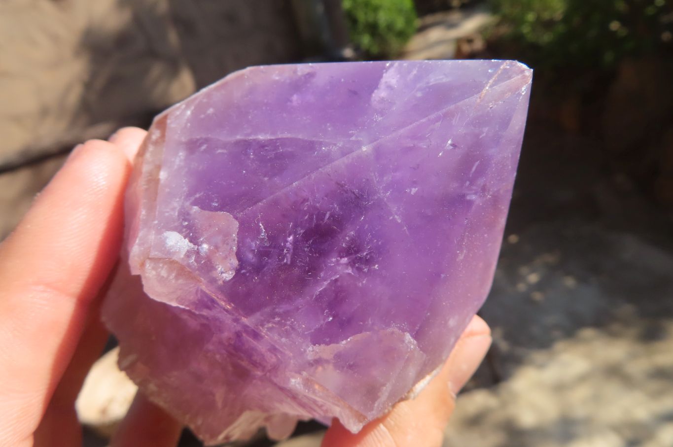 Polished Jacaranda Amethyst Crystals x 4 From Mumbwa, Zambia - Toprock Gemstones and Minerals 