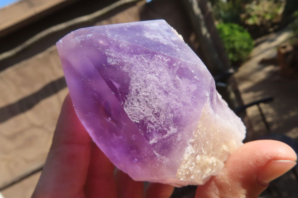 Polished Jacaranda Amethyst Crystals x 4 From Mumbwa, Zambia - Toprock Gemstones and Minerals 