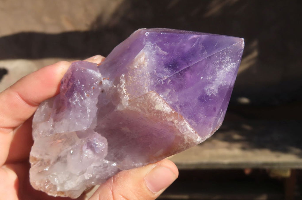 Polished Jacaranda Amethyst Crystals x 4 From Mumbwa, Zambia - Toprock Gemstones and Minerals 