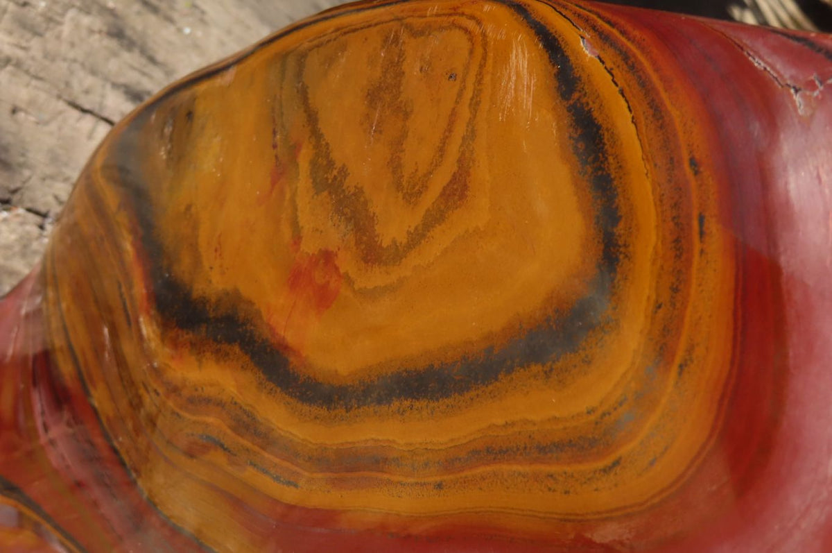Polished XXL Banded Tiger Iron Jasper Display Piece x 1 From South Africa - Toprock Gemstones and Minerals 