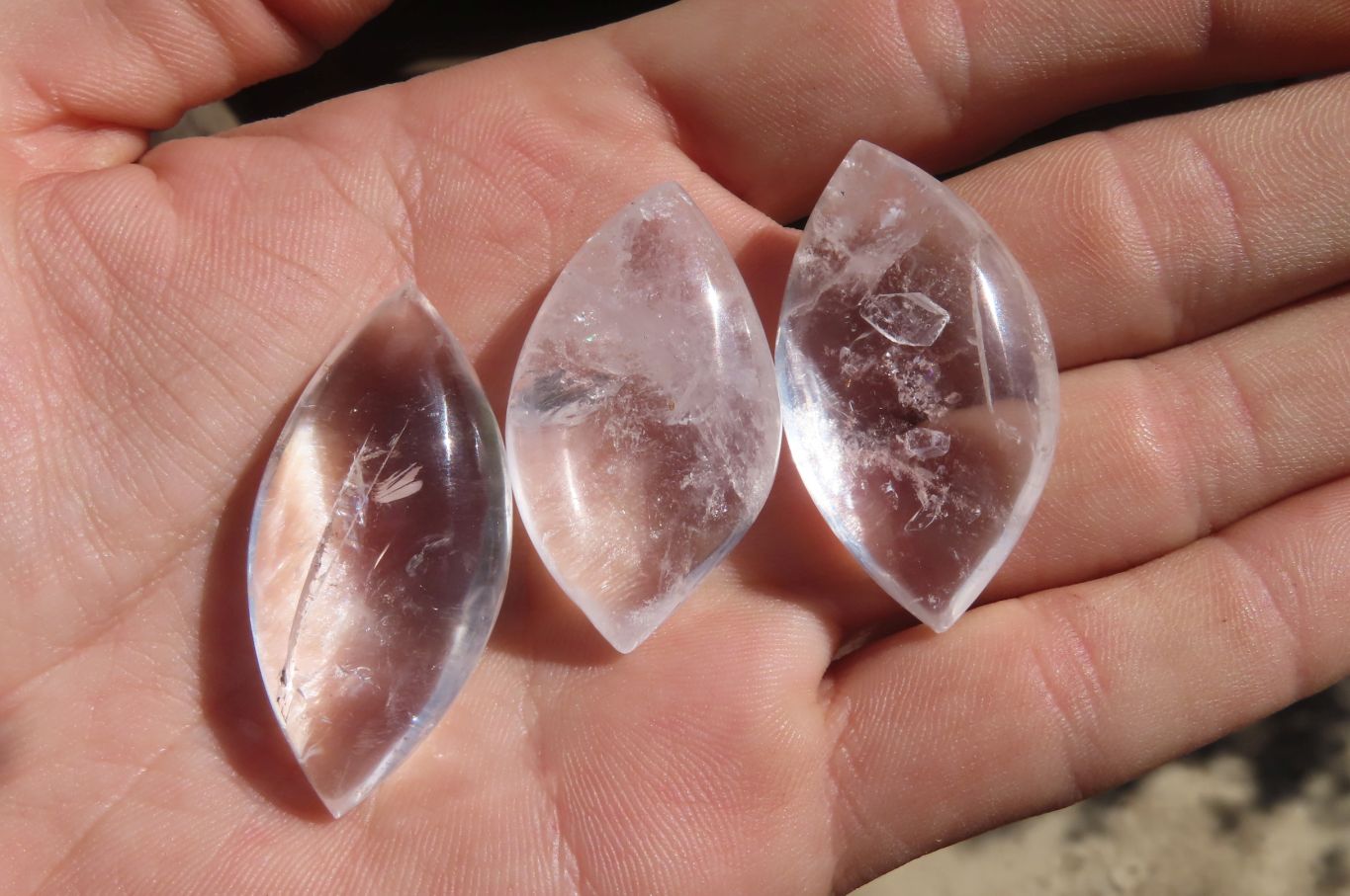Polished Clear Quartz "Angel Tears" Pendant Pieces x 20 From Madagascar - Toprock Gemstones and Minerals 