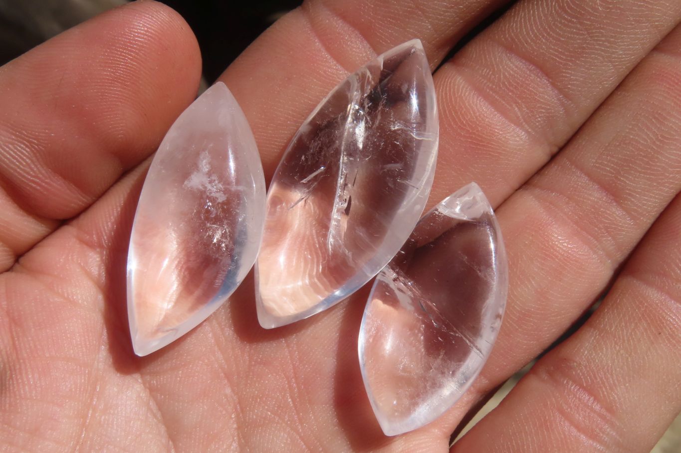 Polished Clear Quartz "Angel Tears" Pendant Pieces x 20 From Madagascar - Toprock Gemstones and Minerals 