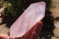 Polished Rose Quartz Crystals x 3 From Madagascar - Toprock Gemstones and Minerals 
