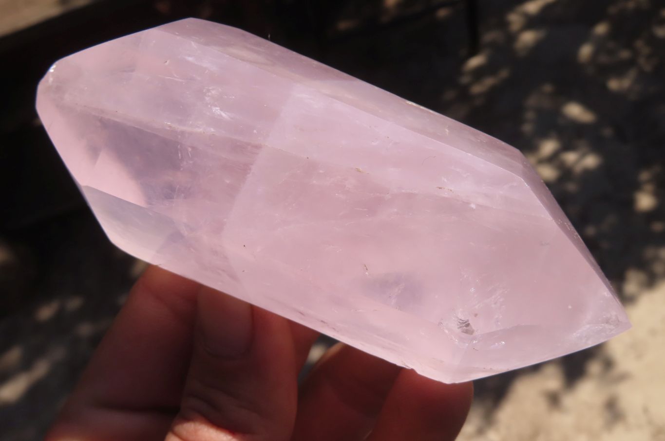 Polished Rose Quartz Crystals x 3 From Madagascar - Toprock Gemstones and Minerals 